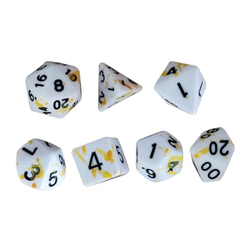 PHENOFICE 7st Brettspiel Würfel Partyzubehör Starterwürfel Für RPG Blutwürfel Für Die Party Realistische Blutwürfel Verdammte Würfel Lustige Würfel Rollenspiel Würfelspiel Zahlenwürfel Acryl von PHENOFICE