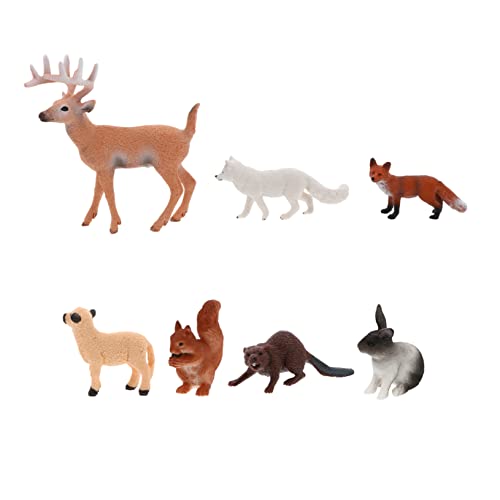 PHENOFICE 7st Tiermodell Fuchsfiguren Mini-tierstatuen Miniatur-tierfiguren Lernspielzeug Für Kinder Realistisches Tierspielset Figuren Von Waldtieren Tierhandgemaltes Modell Plastik von PHENOFICE