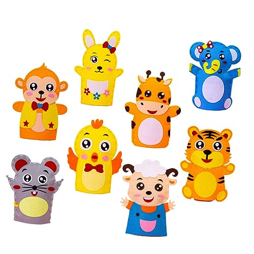 PHENOFICE 8 Stück Kinder DIY Handpuppe Kinderspielzeug Handpuppen Für Kinder Tierpuppenset Kinderhandpuppenset Handpuppe Tierhandpuppen Spielzeug Kinderspielzeug Handgefertigte von PHENOFICE