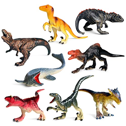 PHENOFICE 8 Teiliges Künstliches Dinosauriermodell Set Kunststoff Dinosaurier Spielzeug Für Kinder Realistische Simulation Figuren Für Kindergarten Und Zuhause Ideal Für Kreatives Spielen von PHENOFICE