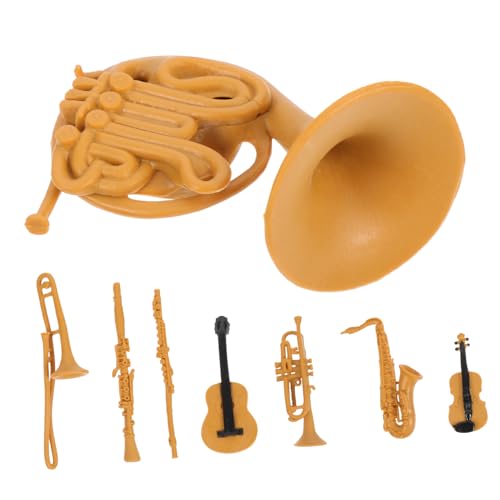 PHENOFICE 8 Teiliges Musikinstrumenten Set Modell Horn Trompete Statue Dekorative Instrumente Instrumentenstatue Musikinstrument Spielzeug Musikinstrumente Dekoratives von PHENOFICE