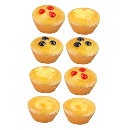 PHENOFICE 8st Simulierter Obstkuchen Tischdekoration Für Torten Mini-Dessert-Modell Gefälschte Torte Mini-Dessert-eierkuchen- Simulationskuchen Aussehendes Spielfutter Harz von PHENOFICE