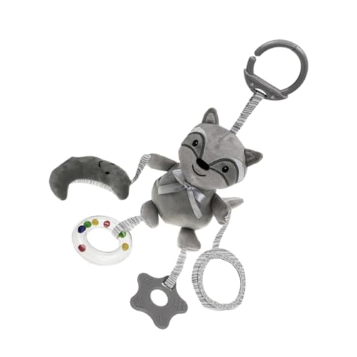 PHENOFICE Beißring interaktives Wind Chimes Toy weinachtsgeschenk anorith Plush Spielzeuge Plüsch hängendes Rasselspielzeug Grey von PHENOFICE