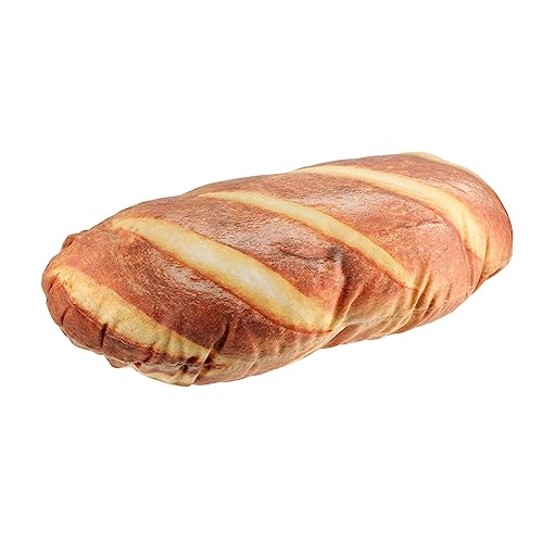 PHENOFICE Brot Kissen Plüsch-Cartoon-Kissen Bidoof-plüsch 3D-Simulation Brotformkissen Dekorative Sofakissen Dekorative Kissen Für Couch Dekor Kissen Autokissen Brotkissen Brown Pp Baumwolle von PHENOFICE