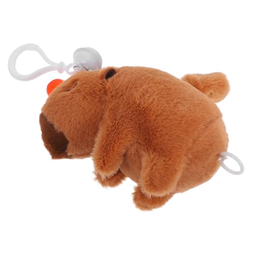 PHENOFICE Capybara-Puppe ausgestopft Plüschpuppe Plüschkissen süßes Cartoon-Puppe schlüsselanhänger Tiere plüschtier Capybara Plüsch-Capybara- Heimdekoration Tuch Brown von PHENOFICE