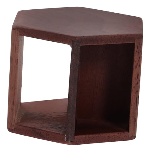 PHENOFICE Couchtisch aus Holz Dekoration Schlafzimmer Decor Umwelt Holztischmodell beistelltisch puppenhaus puppenaugen Miniaturtisch Mini- -Teetisch Miniatur-Hausmöbel hölzern Dark Brown von PHENOFICE