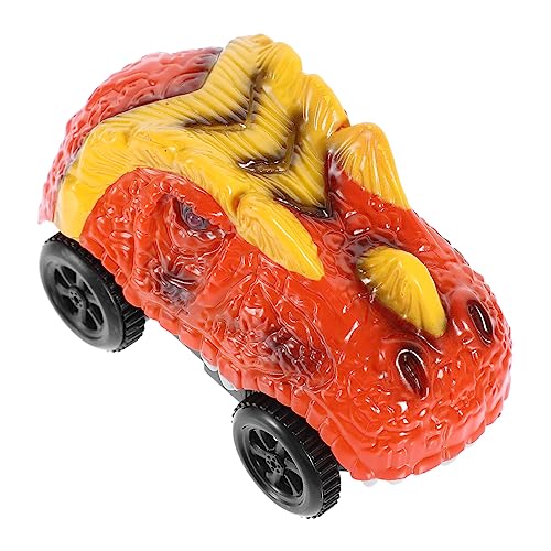 PHENOFICE Dinosaurier-Auto Elektroautos Für Kinder Mini Auto Spielzeugauto Mit Reibungsmotor Elektrische Rennstrecken Für Kinder Dinosaurierfiguren Mini-rc-Auto Rc Auto Spielzeug Orange Abs von PHENOFICE