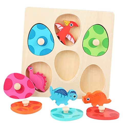 PHENOFICE Dinosaurier-Puzzle Kinder Puzzle kinderpuzzle bauspielzeug Toys Kinder rätsel Kid Toys Kinderspielzeug Kleinkind rätsel Lernspielzeug Cartoon-Puzzle-Spielzeug hölzern Colorful von PHENOFICE