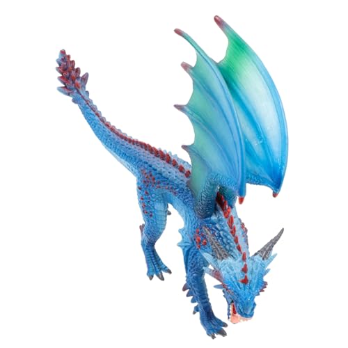 PHENOFICE Drachenmodell Action Figur simuliertes Tiermodell kinderzimmerdeko Room Decoration Spielzeug lebendiges Drachenhandwerk Nachahmung des mythologischen Drachen Harz Blue von PHENOFICE