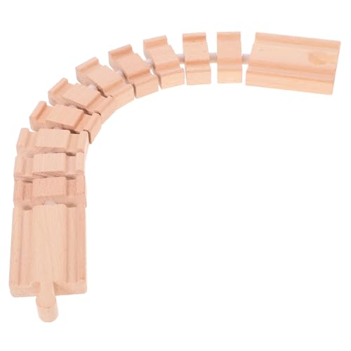 PHENOFICE Eisenbahngleis Konstruktionsspielzeug Spielzeugeisenbahn Zug Autospielzeug Spurband Holzeisenbahn selber Bauen Kinderspielzeug Gleiszubehör aus Holz Kinderaccessoire Gleismodell von PHENOFICE