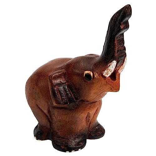 PHENOFICE Elefant Spielzeug Reichtum Elefantenfigur Sammeltierfiguren Elefantenförmiges Musikspielzeug Elefantenförmiges Klangspielzeug Miniatur Glücksreichtum Elefant Aus Holz von PHENOFICE