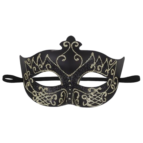 PHENOFICE Elegante Cosplay Halbgesichtsmaske Aus Schwarzem Material Für Halloween Und Maskenbälle Stylische Herren Maske Für Karneval Und Party Perfekt Für Kreative Designs Und Bemalungen von PHENOFICE