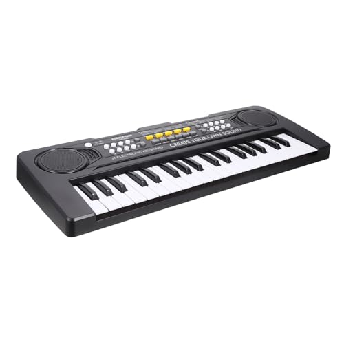 PHENOFICE Elektronische Orgel für Kinder musikalisches Spielzeug für Kinder Mini-Tastatur Keyboard Kinder mit mikrofon Keyboard mit mikrofon Kinder nützliches Klavierspielzeug Plastik Black von PHENOFICE