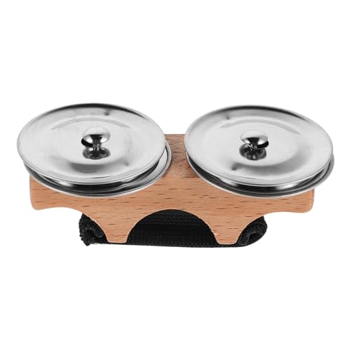 PHENOFICE Fingerbecken Schlaginstrument Musikinstrument für handglocke Mini Trommel Klanginstrument Windfassmikrofon E-Gitarrenhals Wok-Sieb Fingertamburin Becken für Holz von PHENOFICE