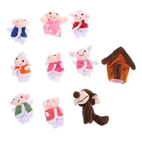 PHENOFICE Fingerspielzeug Tierische Fingerpuppen Fingerpuppentheater Fingerpuppe Für Kinder Handpuppenspielzeug Welpen Handpuppen Babypuppen Tier-fingerpuppen-Bad Mini-tierspielzeug Colorful von PHENOFICE