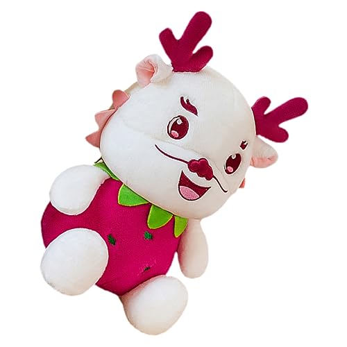 PHENOFICE Fruchtdrachenpuppe Drachen-Maskottchen-Puppe Sternzeichen Maskottchen Spielzeug Stofftierpuppe Tierplüschpuppenspielzeug Ausgestopfte Drachentierpuppe Pp Baumwolle Rosy von PHENOFICE