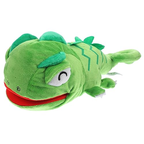 PHENOFICE Handpuppe Drachen Handpuppe Eidechsenpuppe Für Kinder Ausgestopfte Handpuppe Alligator Handpuppe Reptil Handpuppe Adler-Verzierungen Vorschulspielzeug Green Pp Baumwolle von PHENOFICE