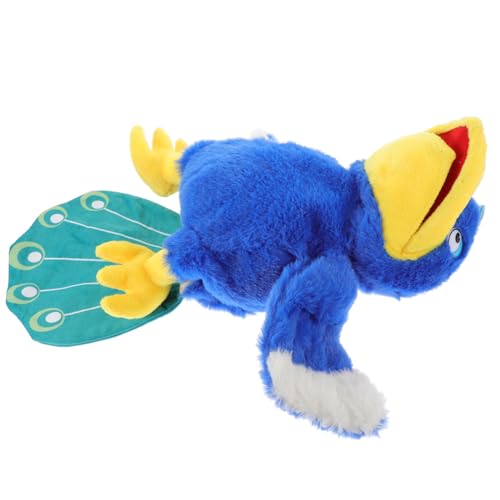 PHENOFICE Handpuppe Pfau Simulationspfauenmodell Cartoon-Handpuppe Rollenspiel Handpuppe Puppen Lernspielzeug Handpuppe Spielzeug Kinderspielzeug Kinderpuppenspielzeug Plüsch von PHENOFICE