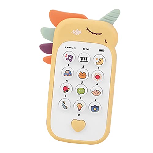 PHENOFICE Handy Für Kinder Musikspielzeug Handy Spielzeug Spielset Für Kleinkinder Telefone Für Kinder Babyspielzeug Kleinkindspielzeug Spielzeug Für Kinder Plastik Yellow von PHENOFICE