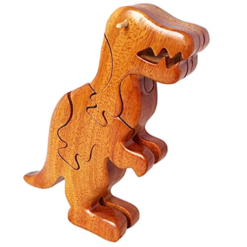 PHENOFICE Holzpuzzle 3D-Dinosaurier-Puzzle Dinosaurierspielzeug auseinander nehmen Spielzeug für Kinder kinderspielzeug Dinosaurier zusammenbauen Zusammengebautes Dinosaurierspielzeug Brown von PHENOFICE