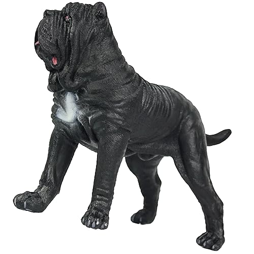 PHENOFICE Hundeschmuck Hundemodelle Welpenspielzeug Astetische Raumdekoration kinderzimmer zubehör Spielzeug für Kinder Toys Hundestatue für Kinder simuliertes Hundemodell Plastik Black von PHENOFICE