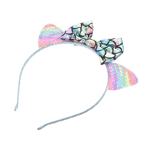 PHENOFICE Katzenohren Party Stirnband Farbige Stirnbänder Meerjungfrau Haar Accessoires Für Mädchen Katzenohren Stirnband Mädchen Meerjungfrau Stirnband Haarbänder Für Mädchen Tier von PHENOFICE