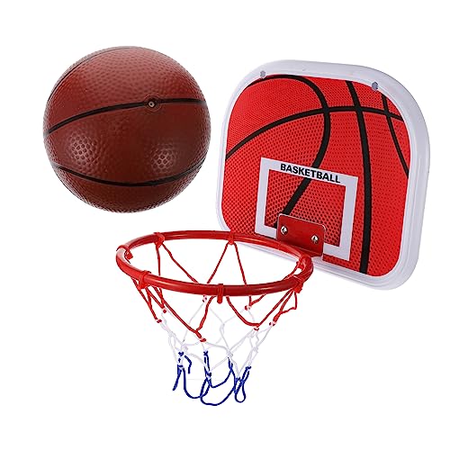 PHENOFICE Kinder Basketballkorb Zum Aufhängen Lautloser Basketball Für Drinnen Ohne Bohren Aus Eisen Rot Ideales Spielzeug Für Jungen Perfekt Für Indoor Spaß von PHENOFICE