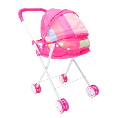 PHENOFICE Kinderwagen Puppenwagen Puppenwagen Für Farbenfroher Kinderwagen Für Puppen Ideal Für Rollenspiele Und Kreatives Perfekt Für Ädchen Ab 3 Jahren Baby Spielzeug Kinderwagen von PHENOFICE