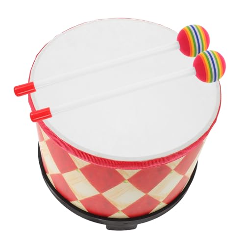 PHENOFICE Kindertrommel Snaredrum Kindermusikinstrument Kindertamburin Musiktrommel Für Kleinkinder Kleinkindtrommeln Handtrommel Minigitarre Kindertrommel Kinderspielzeug Rotes von PHENOFICE