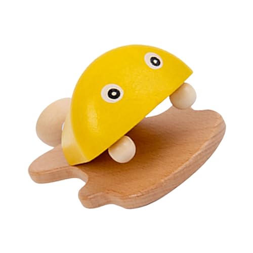 PHENOFICE Kleine Fische Kastagnetten Puzzle Spielzeug Kastagnetten Für Kinder Lernspielzeug Handkastagnetten Kinderspielzeug Kinderspielzeug Musikinstrument Aus Holz von PHENOFICE