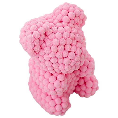 PHENOFICE Kugelbär aus Schaumstoff Abschluss Stofftier Plüschtiere Massenspielzeug Bulk-Spielzeug für den Sommer Animal Figures kuschelbären Bär Figur Desktop-Dekoration Flanell Rosa von PHENOFICE