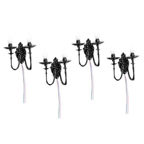 PHENOFICE Landschafts-Miniatur-wandlampe 4-teilig Edelstahl Abs-Material Miniatur-leuchten Für Basteldekor Schwarz-weiß-licht PHENOFICE Landschafts-Miniatur-wandlampe 4-teilig Edelstahl Abs-Material Miniatur-leuchten Für Basteldekor Schwarz-weiß-licht von PHENOFICE