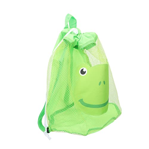 PHENOFICE Mesh-Aufbewahrungstasche Kinder Strandtasche Für Mädchen Kinder Strandtaschen wasserdichte Tasche Für Den Strand Strand-netztasche Kinderrucksäcke Strandspielzeug Green Polyester von PHENOFICE