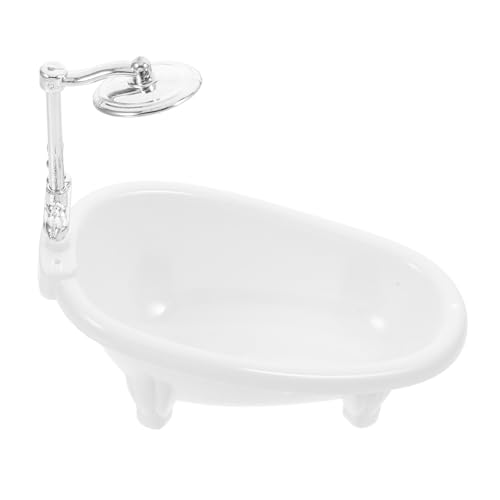 PHENOFICE Mini Badewanne Miniatur Badewanne Für Puppenhaus Dekoratives Puppenmöbel Zubehör Ideales Badezimmer Accessoire Für Miniatur Modelle Perfekt Für Kreative Spielwelten Und Puppenhaus Dekoration von PHENOFICE