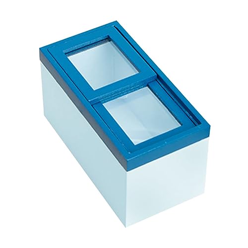 PHENOFICE Mini-horizontal-gefrierschrank Mikro Kinder Kühlschrank Mini-kühlschrank Miniaturkühlschrank Mini-möbelspielzeug Spielzeugkühlschrank Spielhaus Kühlschrank Spielzeug Blue Holz von PHENOFICE