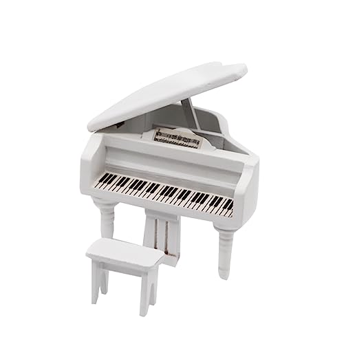 PHENOFICE Miniatur Klavier Modell Für Puppenhaus Weißes Taschenflügel Arrangement Perfektes Zubehör Für Miniaturen Und Puppenhausmöbel Ideales Musikinstrument Dekorationsstück von PHENOFICE