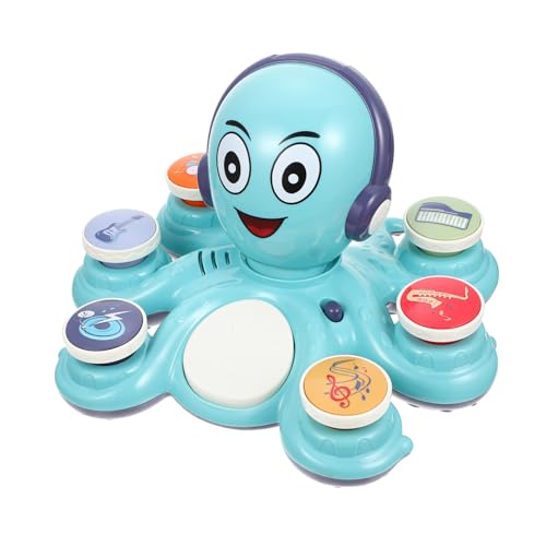 PHENOFICE Octopus Musiklicht Spielzeug für Kleinkinder Kleinkindspielzeug Vorschulspielzeug Spielzeug für Kinder kinderspielzeug -Instrumente Elektrisches Oktopus-Spielzeug Plastik Blue von PHENOFICE