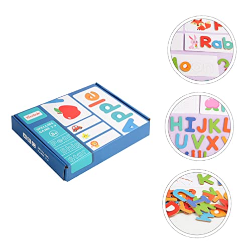 PHENOFICE Passende Rätsel Spielzeug dartscheibe Kinder English Learning Toy Child Kiddle -Flash-Karten Alphabet-Matching-Spiel Buchstabenrätsel Holzpuzzle für Kleinkinder Papier Colorful von PHENOFICE