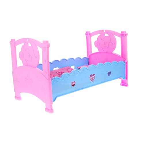 PHENOFICE Kleine Puppen Puppenbett Spielhaus Playhouse for Nästchen Babybett Toys Dinosaurierspielzeug Puppenhausmöbel Mädchen Tun So, Als Würden Sie Plastik Puppenmöbel von PHENOFICE