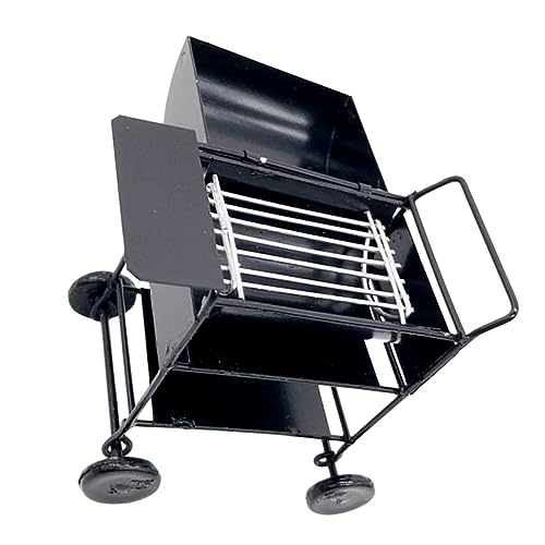 PHENOFICE Puppenhausgrill Mini-Grill-Modell Mini-grillständer Kinder Tun So, Als Würden Sie Spielen Küchengeräte Spielen Mini-Barbecue-Grill Im Freien Küchengrill Outdoor-möbel Black Metall von PHENOFICE