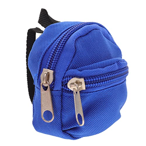 PHENOFICE Puppenrucksack Schließfach Heimzubehör Rucksack Für Puppen Mini-hausverzierung Mini-Rucksack Puppenrucksäcke Mini- -Rucksack Puppenschrank Schultasche Für Puppe Polyester Blue von PHENOFICE