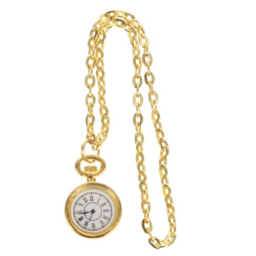 PHENOFICE Puppenzubehör goldene Uhr spaß spielzeuguhr Puppenhaus Dekoration kleine Taschenuhr für Puppe Puppenhaus-Ornament exquisiter Taschenuhrschmuck dekorative Mini-Taschenuhr Legierung von PHENOFICE