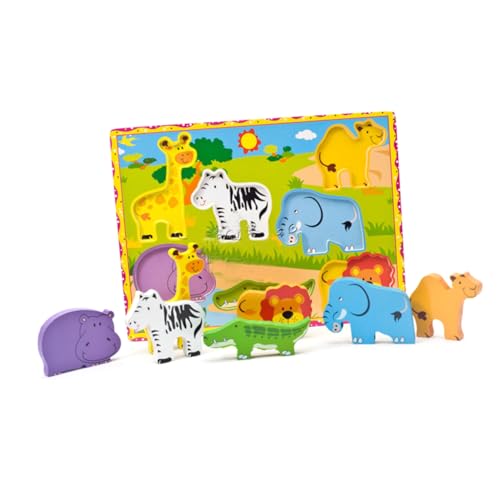 PHENOFICE Puzzle Tiere Im Zoo Pädagogisches Puzzle Für Kleinkinder Und Vorschulkinder Lernspielzeug Aus Für Sensorisches Lernen Ab 2 Jahren von PHENOFICE