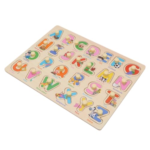 PHENOFICE Rätsel Für Kinder Buchstabenrätsel Puzzles Aus Holz Alphabet-Puzzles Wörter Rätsel Puzzlespiele Hölzern von PHENOFICE