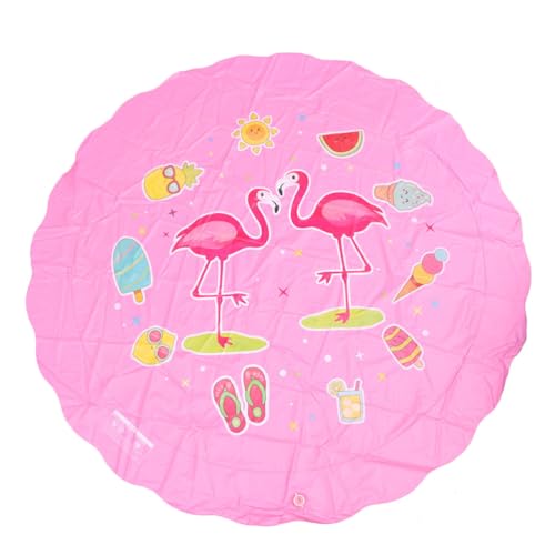 PHENOFICE Rasen sprühmatte Outdoor-Spielzeug für Kinder Outdoor-Sprühmatte Sprühmatte für Kinder Kinderspielzeug spritzmatte Kinder Spielmatte Spielzeuge Sprühpad Runde Wassermatte Rosa von PHENOFICE