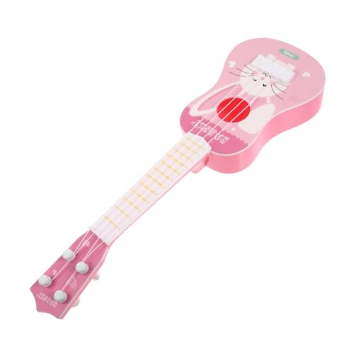 PHENOFICE Saiten Ukulele Für Kinder Frühes Musikalisches Lernspielzeug Gitarren Mini-Ukulele E-Gitarre Mini-musikspielzeug Mini-Gitarre Gitarre Für Mädchen Instrument Ukulelen Rosa Plastik von PHENOFICE