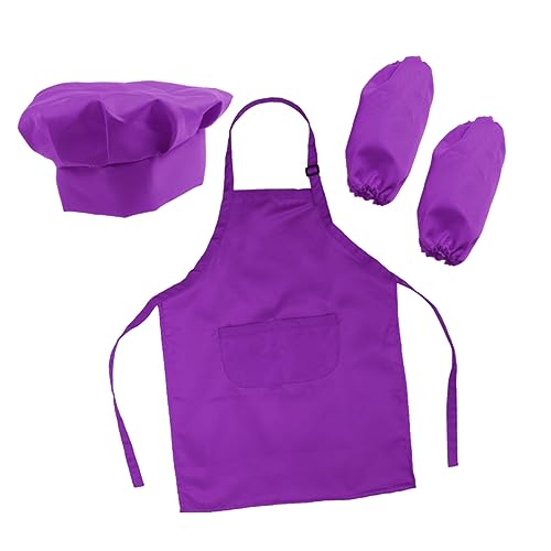 PHENOFICE Satz Kinderschürze Kunstschürze für Kochmütze für Backschürze für kinderkochmütze kochmützen für kinderkleidung Kinderkoch-Spielset Kochen Ärmel von PHENOFICE