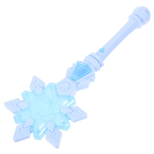 PHENOFICE Schnee Zauberstab Party Dekoration Fantasie Glühende Spielzeuge Glühstab Weihnachten Prinzessin Schneeflockenstab Weihnachtszauberstab Plastik Sky-Blue von PHENOFICE