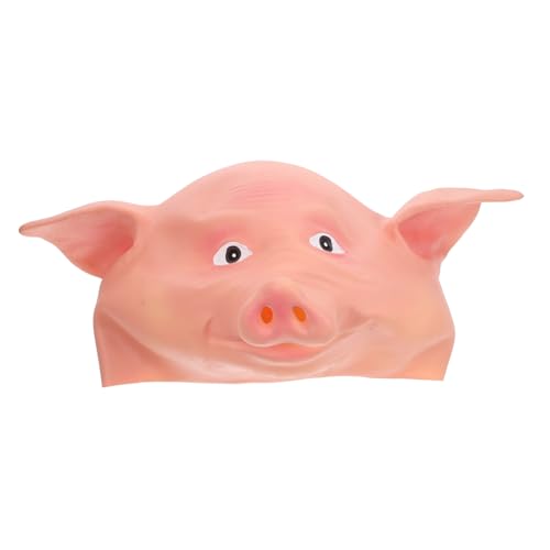 PHENOFICE Schweinemaske Gruseliges Tier Tierischer Cosplay-hut Halloween-cosplay-stütze Tierkopfmaske Schweinekostüm Erwachsenes Lustiges Halloween Tierkostüm Maskerade Emulsion von PHENOFICE