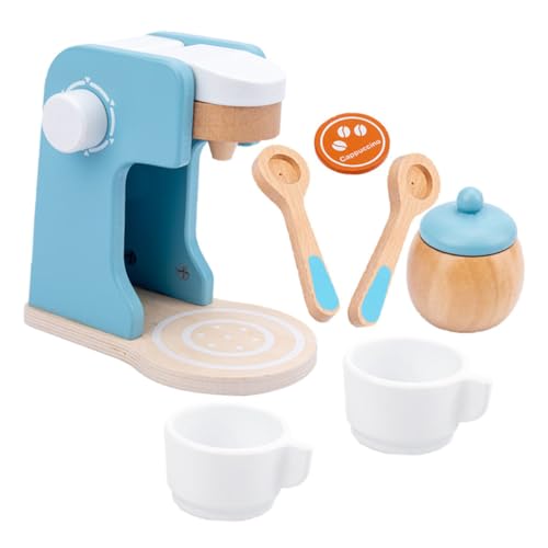 PHENOFICE Kinder Kaffeemaschine Mit Wasser Holzspielzeug Kaffeemaschine Set Für Realistische Küchenmaschine Für Rollenspiele Ideales Für Die Spielküche Fördert Kreativität Und Soziale Fähigkeiten von PHENOFICE